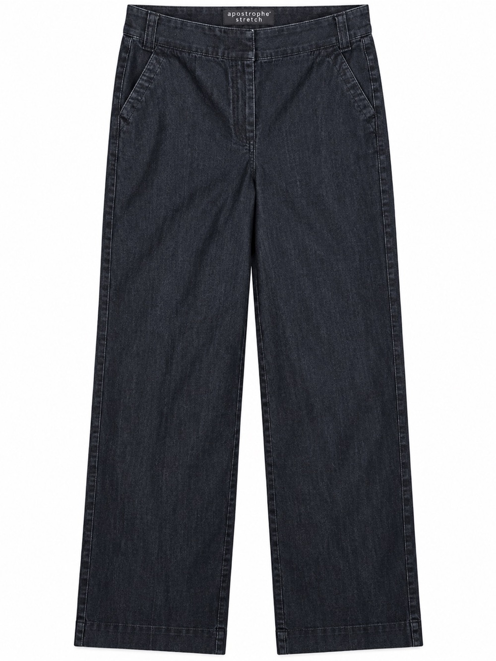 Apostrophe Stretch Wide Leg Trouser Jeans Mid Rise Career Denim Size 10